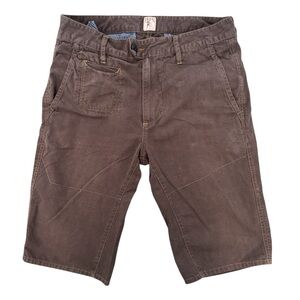 Vintage PRPS Brown Cargo Shorts with Knee-Length Design